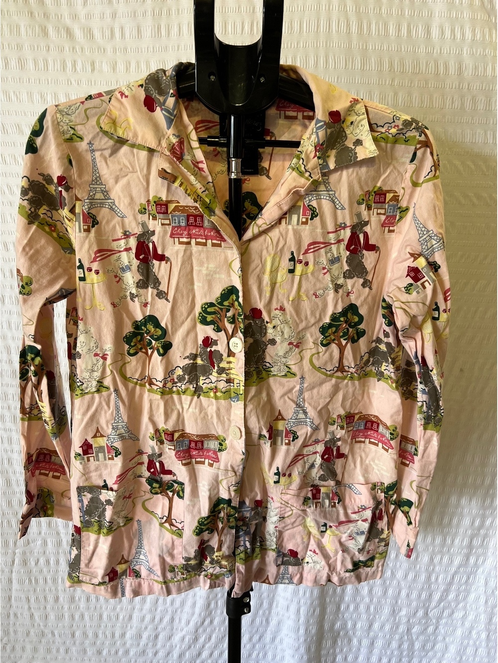 Vintage Nick & Nora Poodles in Paris Pajama Top